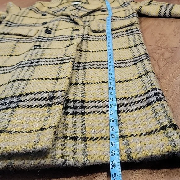 TOPSHOP Wool Blend Double Breasted Long Coat - Picture 11 of 16